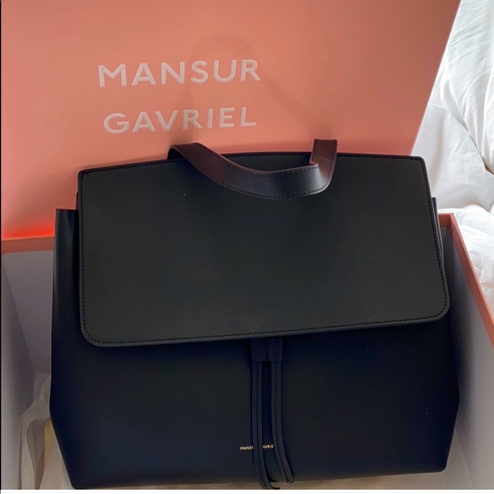 Mansur Gavriel Lady Bag - Black and Balarina